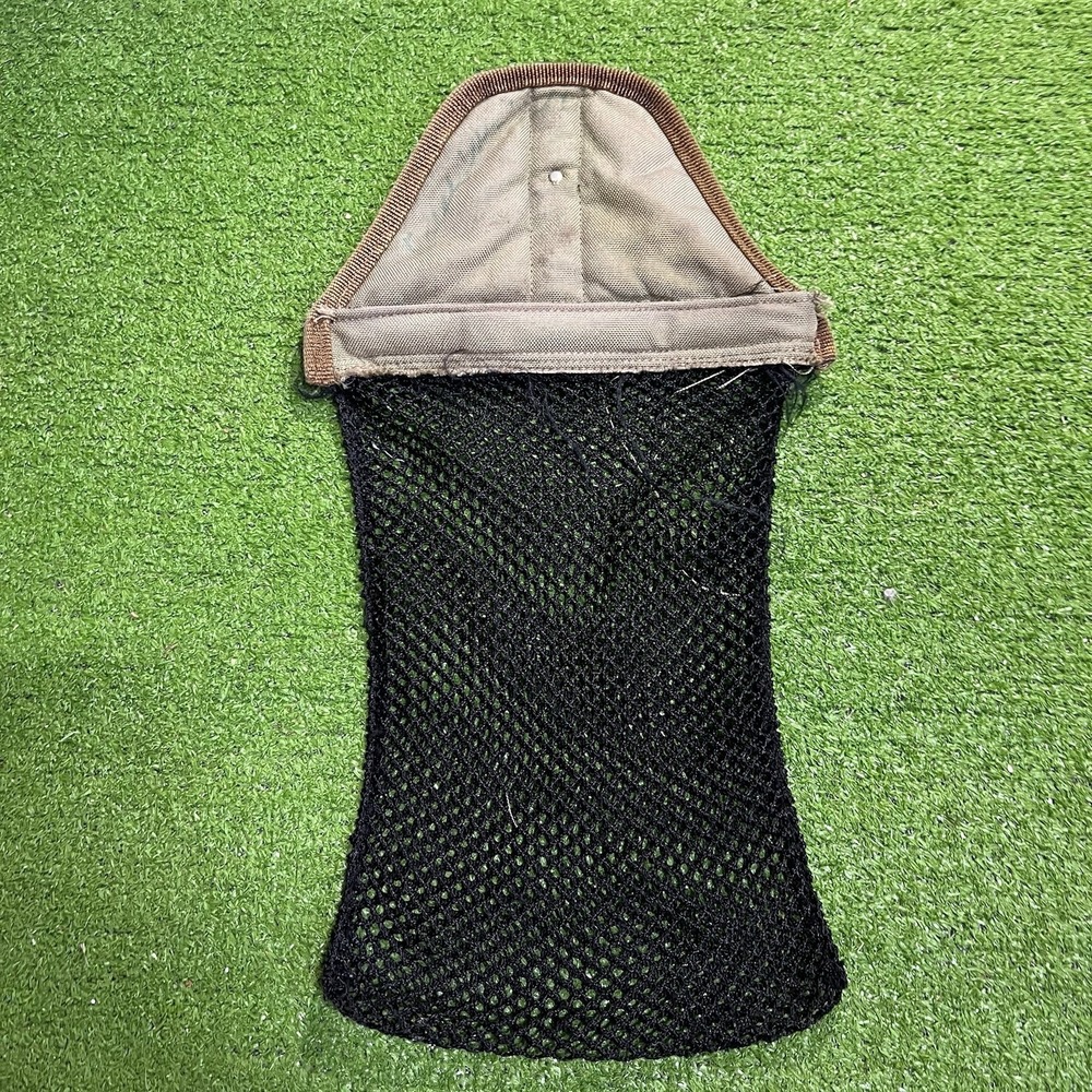 Vintage‎ Canvas Ammo Pouch Clip On Mesh Game Hunting Skeet  Outdoor Metal Clasp